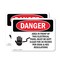 Signmission Electrical Panel Keep Clear Danger Sign, Plastic, 10in W x 7in L, 2PK OS-2PACK-DS-P-710-L-1031 - alternate 1